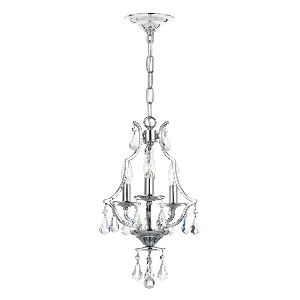 Cedar 3 Light Polished Chrome Mini Chandelier