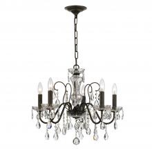 Crystorama 3025-EB-CL-S - Butler 5 Light Swarovski Strass Crystal English Bronze Chandelier