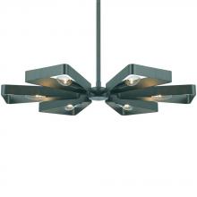 Crystorama 596-GY - Crystorama Luna 6 Light Gray Finish Chandelier