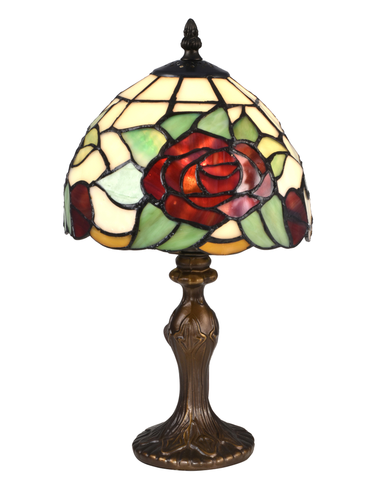 Indian Rose Tiffany Accent Table Lamp