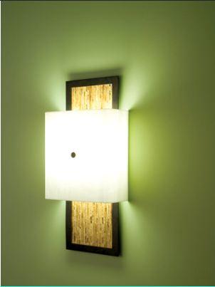 Windows-Sconce-Fluorescent-Snow Diffuser-Toffee Windows, Bronze Platform