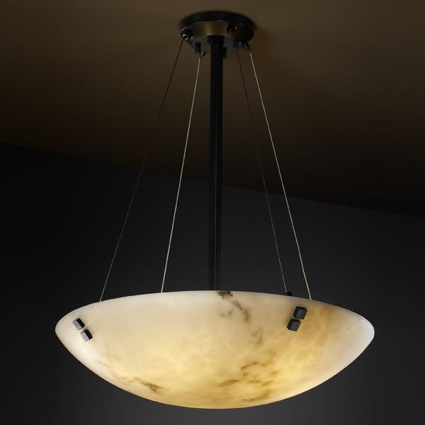 36" Pendant Bowl w/ Pair Cylindrical Finials