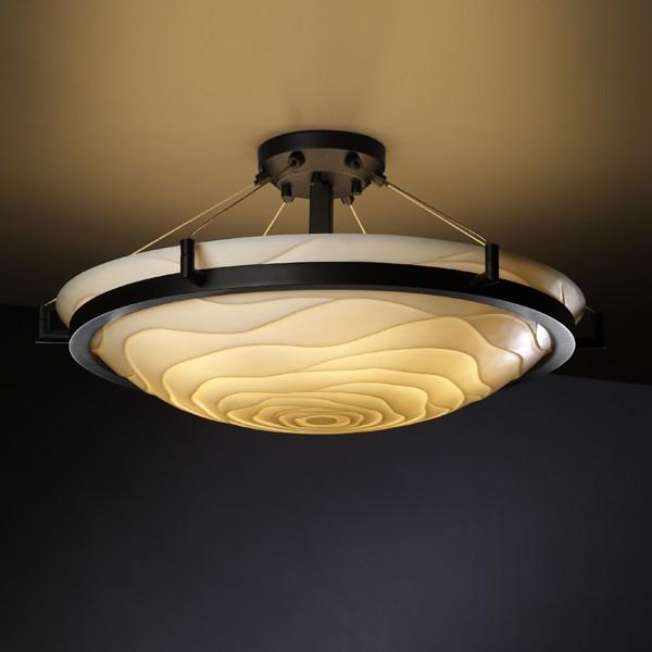 24" LED Semi-Flush Bowl w/ Ring