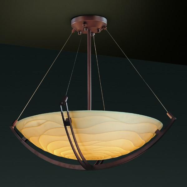 24" LED Pendant Bowl w/ Crossbar