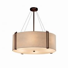 Justice Design Group FAB-9517-CREM-DBRZ - Reveal 48&#34; Drum Pendant