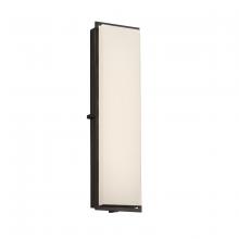 Justice Design Group FSN-7565W-OPAL-MBLK - Avalon 24&#34; ADA Outdoor/Indoor LED Wall Sconce