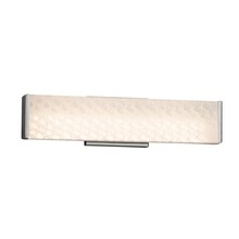 Justice Design Group FSN-8601-WEVE-NCKL - Latitude 19&#34; ADA Linear LED Wall/Bath