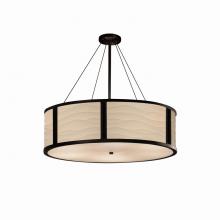 Justice Design Group PNA-9547-WAVE-MBLK - Tribeca 48&#34; Drum Pendant