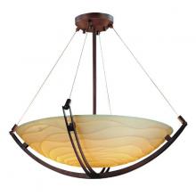 Justice Design Group PNA-9729-35-WAVE-DBRZ - 60" Pendant Bowl w/ Crossbar