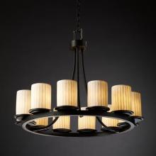 Justice Design Group POR-8768-10-SAWT-DBRZ - Dakota 12-Light Ring Chandelier (Short)