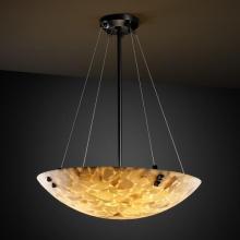 Justice Design Group ALR-9664-25-MBLK-F4 - 36&#34; Pendant Bowl w/ LARGE SQUARE W/ POINT FINIALS