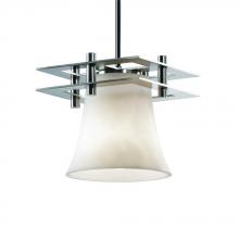 Justice Design Group CLD-8165-20-NCKL-BKCD-LED1-700 - Metropolis 1-Light Small LED Pendant (2 Flat Bars)