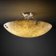 Justice Design Group CLD-9654-25-NCKL-F5 - 36&#34; Semi-Flush Bowl w/ CONCENTRIC SQUARES FINIALS