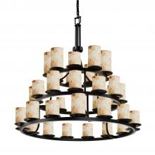 Justice Design Group ALR-8712-10-DBRZ - Dakota 36-Light 3-Tier Ring Chandelier