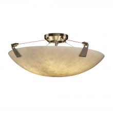 Justice Design Group CLD-9632-35-NCKL-LED5-5000 - 24&#34; LED Semi-Flush Bowl w/ Tapered Clips