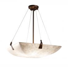 Justice Design Group CLD-9642-25-DBRZ-LED5-5000 - 24&#34; LED Pendant Bowl w/ Tapered Clips