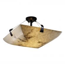 Justice Design Group FAL-9632-25-MBLK-LED5-5000 - 24&#34; LED Semi-Flush Bowl w/ Tapered Clips