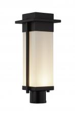 Justice Design Group FSN-7542W-OPAL-MBLK - Pacific 7&#34; LED Post Light (Outdoor)