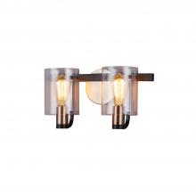 Justice Design Group FSN-8082-CLER-MBBR - Poise 2-Light Bath Bar