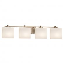 Justice Design Group FSN-8444-30-OPAL-BRSS-LED4-2800 - Era 4-Light LED Bath Bar