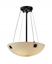 Justice Design Group FSN-9661-35-OPAL-MBLK-F5-LED3-3000 - 18" LED Pendant Bowl w/ Finials