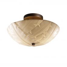 Justice Design Group PNA-9690-35-BANL-DBRZ-LED2-2000 - 14" LED Semi-Flush Bowl