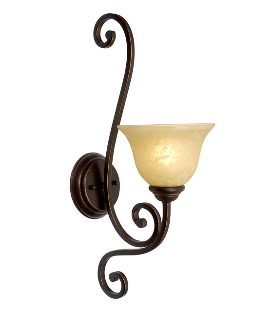 One Light Oil Rubbed Bronze Wall Light