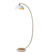 Nova 2110744WG - Luna Bella Chair Side Arc Lamp, White Gold