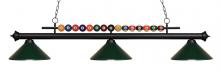 Z-Lite 170MB-MDG - 3 Light Billiard