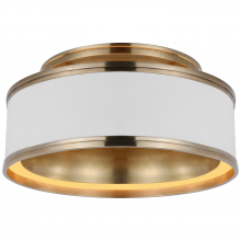 Visual Comfort & Co. Signature Collection CHC 4611WHT/AB - Connery 14&#34; Flush Mount