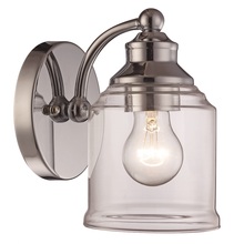 Trans Globe 22061 PC - Agoura 1-Light Shaded Armed Wall Sconce