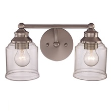 Trans Globe 22062 BN - Agoura 2-Light Shaded Vanity Wall Light