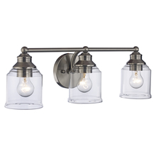 Trans Globe 22063 BN - Agoura 3-Light Shaded Vanity Wall Light