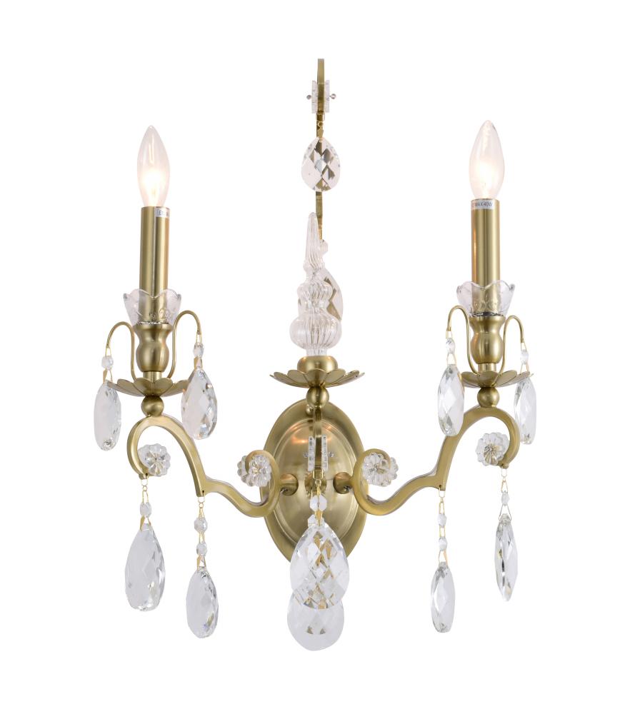 Wall Sconce Metal & Crystal