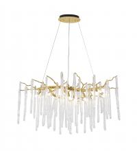 Bethel International CN12C36G - Chandelier Aluminum & Glass