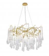 Bethel International CN22C31G - Chandelier Aluminum & Glass