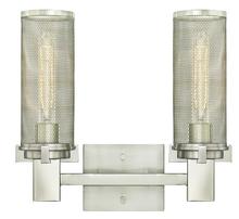 Westinghouse 6330400 - 2 Light Wall Fixture Brushed Nickel Finish Mesh Shades