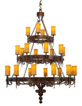 Fleur De Lis 3 Tier Chandelier