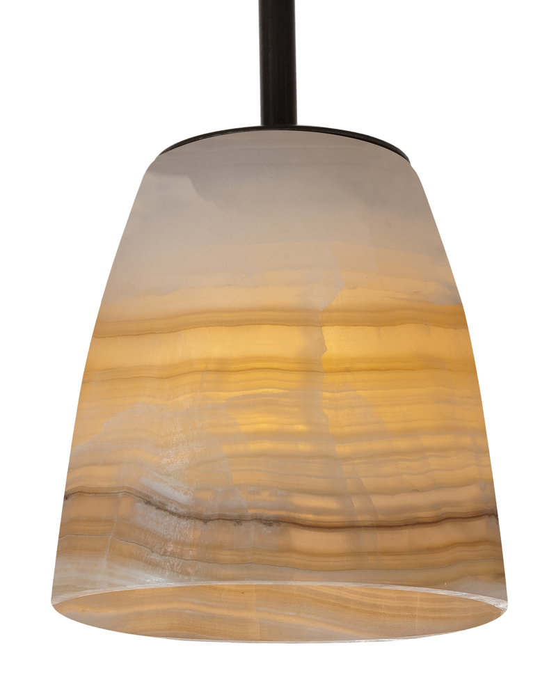 Bell Onyx Shade - White with Amber Veining