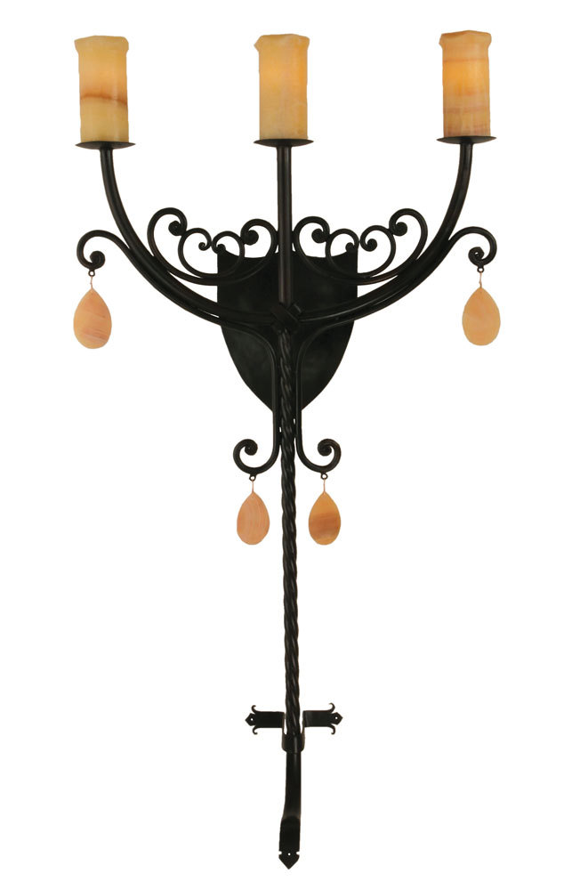 Escudo Sconce with Onyx Shades