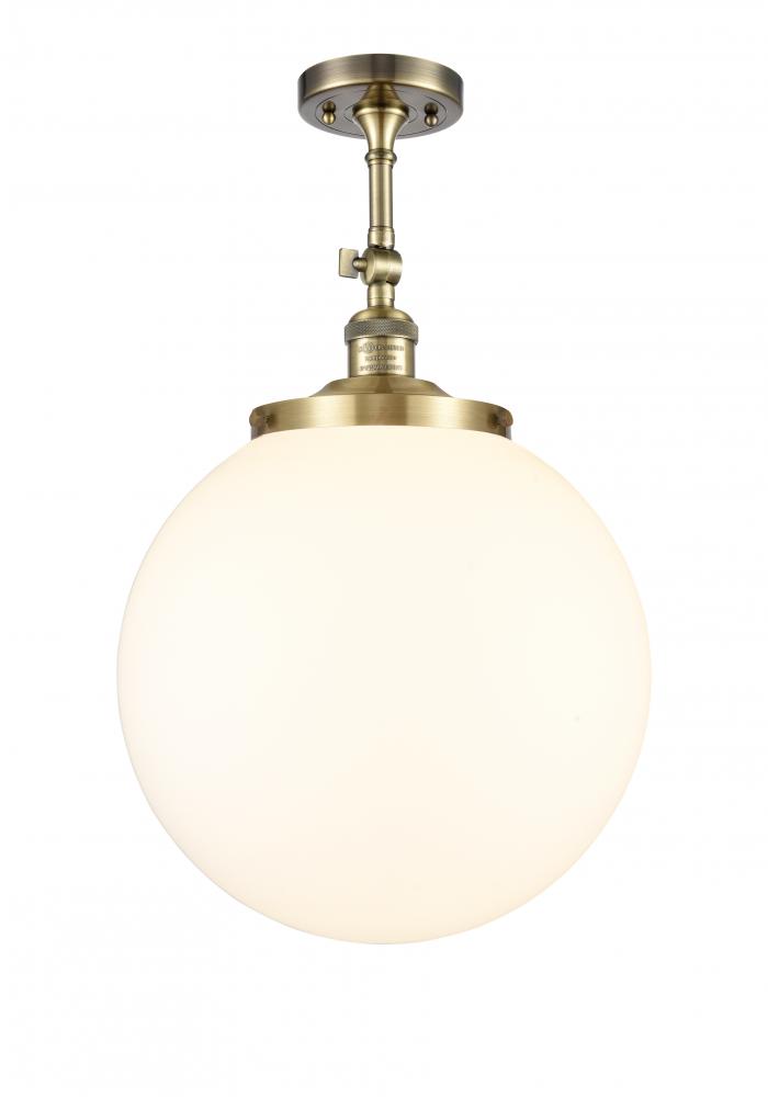 Beacon - 1 Light - 14 inch - Antique Brass - Semi-Flush Mount