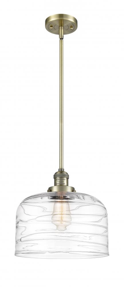 Bell - 1 Light - 12 inch - Antique Brass - Stem Hung - Mini Pendant