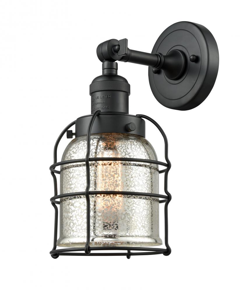 Bell Cage - 1 Light - 6 inch - Matte Black - Sconce