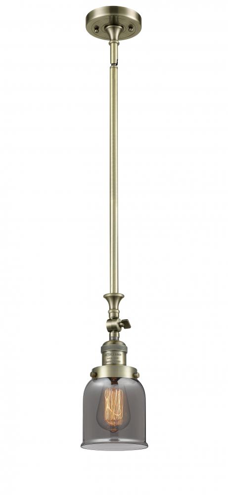 Bell - 1 Light - 5 inch - Antique Brass - Stem Hung - Mini Pendant