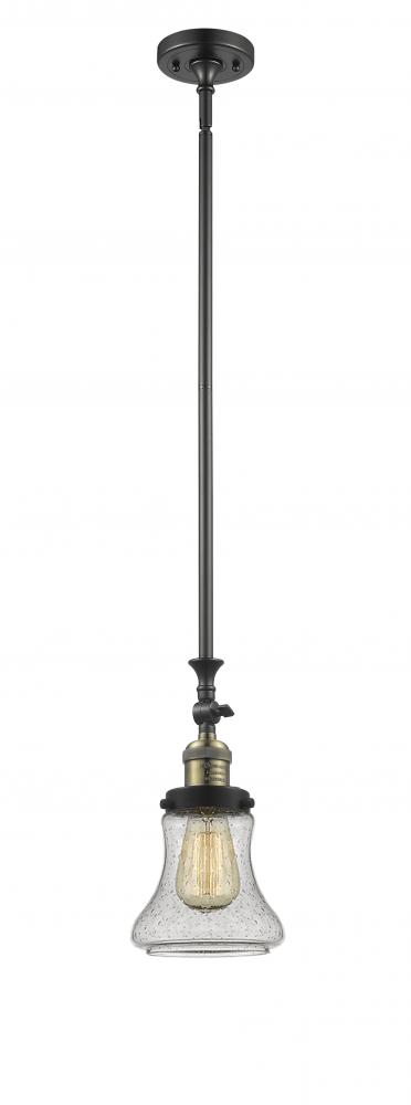 Bellmont - 1 Light - 6 inch - Black Antique Brass - Stem Hung - Mini Pendant