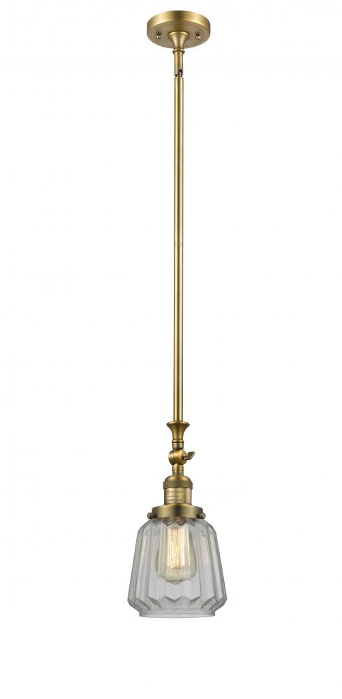 Chatham - 1 Light - 7 inch - Brushed Brass - Stem Hung - Mini Pendant