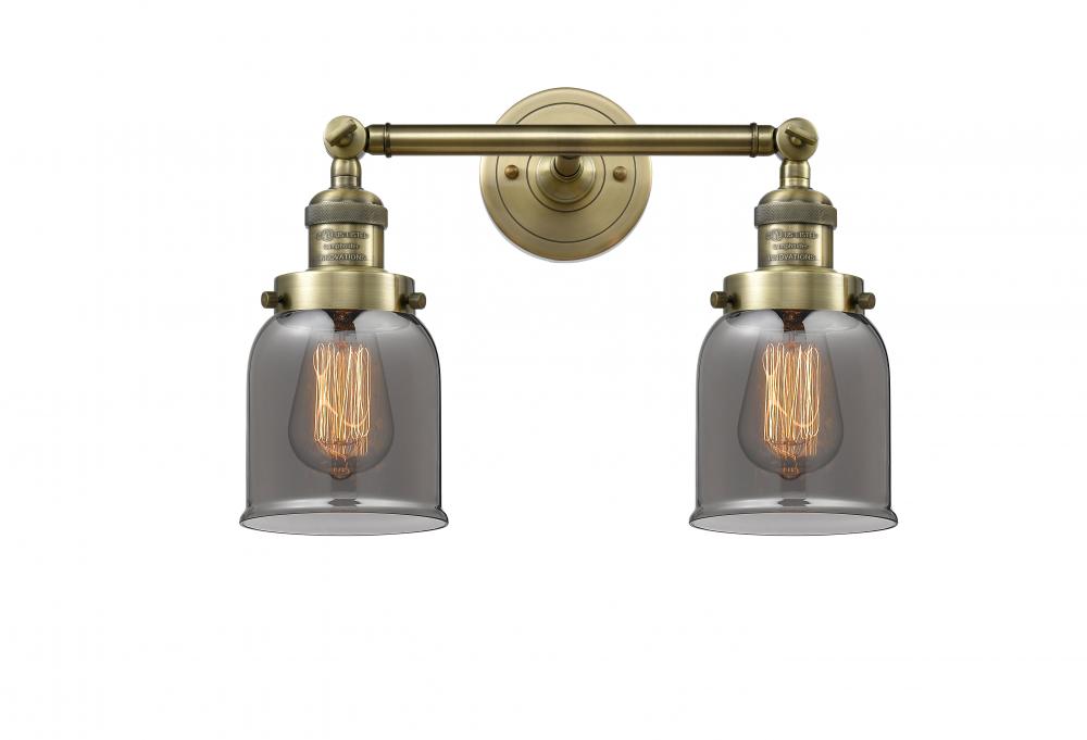 Bell - 2 Light - 16 inch - Antique Brass - Bath Vanity Light