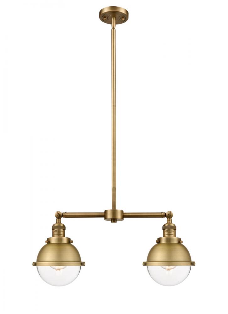 Hampden - 2 Light - 18 inch - Brushed Brass - Stem Hung - Island Light