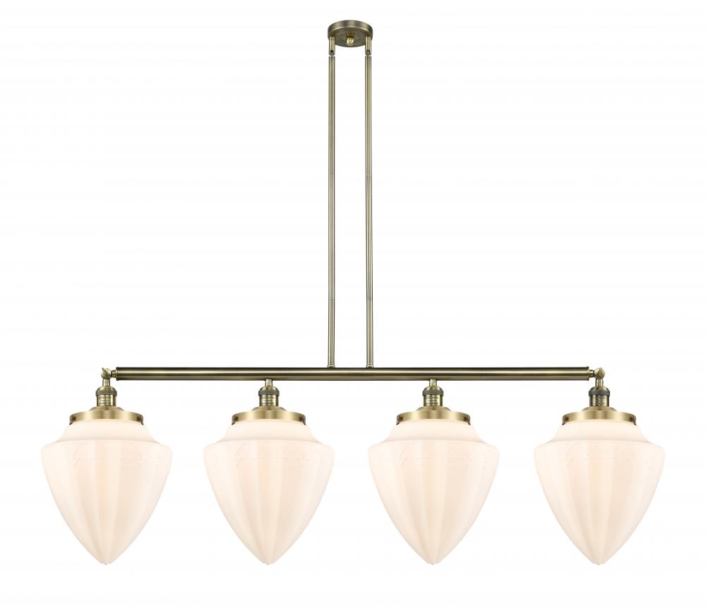 Bullet - 4 Light - 50 inch - Antique Brass - Stem Hung - Island Light