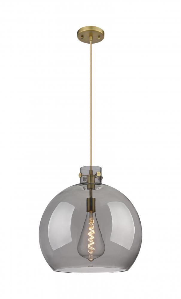 Newton Sphere - 1 Light - 18 inch - Brushed Brass - Cord hung - Pendant